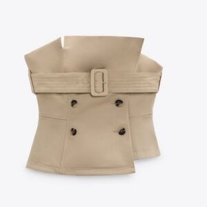 Zara Heavy Weight Gabardine Bustier